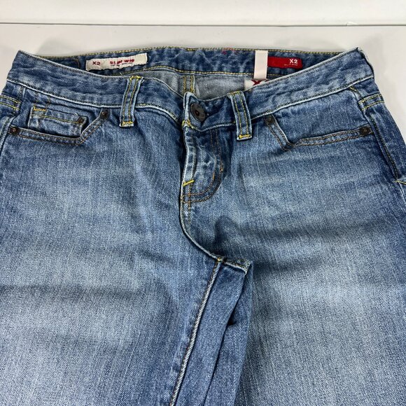 Express X2 Jeans Women's Measured 31x29 Slim Low Rise Boot Cut Blue Denim Tag 8 - Picture 2 of 16